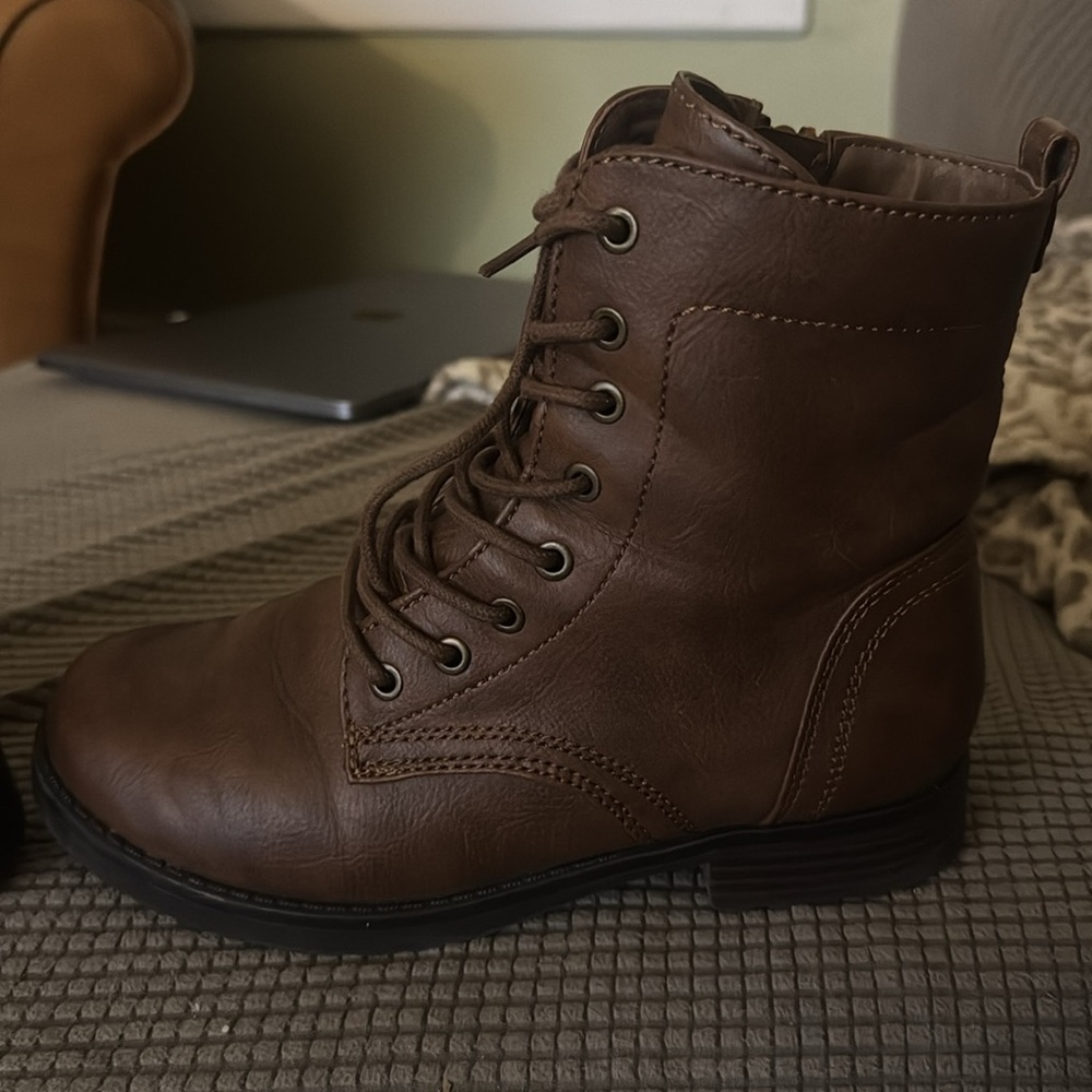 Amazon Essentials Brown Combat Boots - image 8